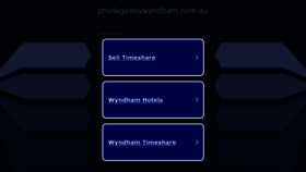 What Privilegesbywyndham.com.au website looked like in 2023 (1 year ago)