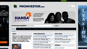 What Proinvestor.com website looked like in 2023 (1 year ago)