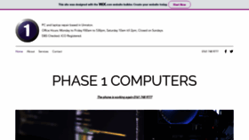 What Phase1computers.com website looked like in 2023 (1 year ago)