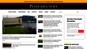 What Pesticides.news website looked like in 2023 (1 year ago)