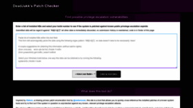 What Patchchecker.com website looked like in 2023 (2 years ago)