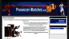 What Prosoccer-matches.com website looked like in 2023 (1 year ago)
