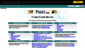 What Pagat.com website looked like in 2023 (1 year ago)
