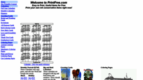 What Printfree.com website looked like in 2023 (1 year ago)