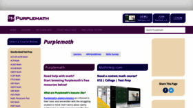 What Purplemath.com website looked like in 2023 (1 year ago)