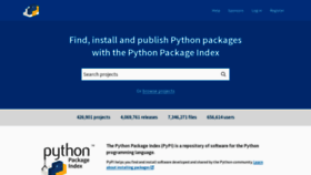 What Pypi.org website looked like in 2023 (1 year ago)