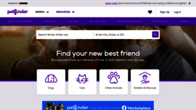 What Petfinder.com website looked like in 2023 (1 year ago)