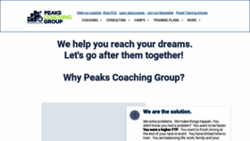 What Peakscoachinggroup.com website looked like in 2023 (1 year ago)