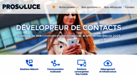 What Prosoluce.fr website looked like in 2023 (1 year ago)