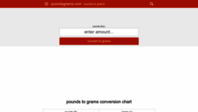 What Poundsgrams.com website looked like in 2023 (2 years ago)