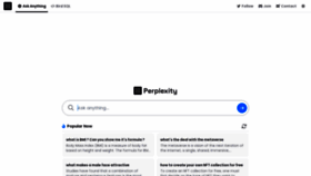 What Perplexity.ai website looked like in 2023 (2 years ago)