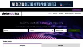 What Physicsworldjobs.com website looked like in 2023 (1 year ago)