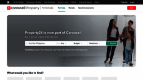 What Property24.com.ph website looked like in 2023 (1 year ago)