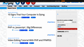 What Phpgang.com website looked like in 2023 (1 year ago)