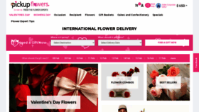 What Pickupflowers.com website looked like in 2023 (1 year ago)