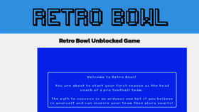 What Playretrobowl.com website looked like in 2023 (1 year ago)