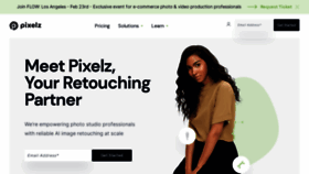 What Pixelz.com website looked like in 2023 (1 year ago)