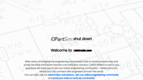 What Partsim.com website looked like in 2023 (1 year ago)