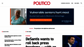 What Politico.com website looked like in 2023 (1 year ago)