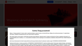 What Patronite.pl website looked like in 2023 (1 year ago)