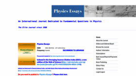 What Physicsessays.org website looked like in 2023 (1 year ago)