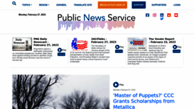 What Publicnewsservice.org website looked like in 2023 (1 year ago)
