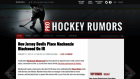 What Prohockeyrumors.com website looked like in 2023 (1 year ago)