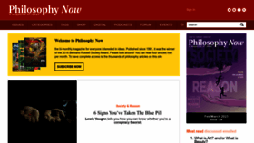 What Philosophynow.org website looked like in 2023 (2 years ago)
