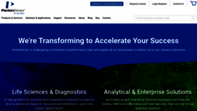 What Perkinelmer.com website looked like in 2023 (1 year ago)
