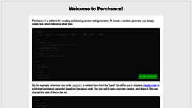 What Perchance.org website looked like in 2023 (2 years ago)