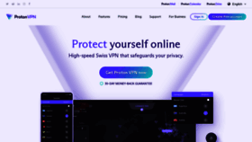 What Protonvpn.com website looked like in 2023 (1 year ago)