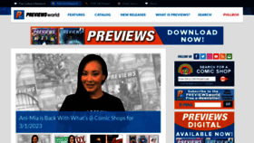 What Previewsworld.com website looked like in 2023 (1 year ago)