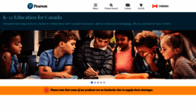 What Pearsoncanadaschool.com website looked like in 2023 (1 year ago)