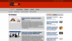 What Psicologia.pt website looked like in 2023 (1 year ago)