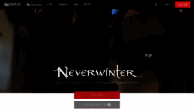 What Playneverwinter.com website looked like in 2023 (1 year ago)