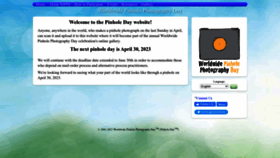 What Pinholeday.org website looked like in 2023 (2 years ago)