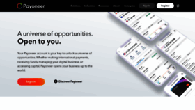 What Payoneer.com website looked like in 2023 (1 year ago)