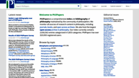What Philpapers.org website looked like in 2023 (1 year ago)