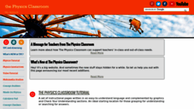 What Physicsclassroom.com website looked like in 2023 (1 year ago)