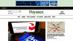 What Poynter.org website looked like in 2023 (1 year ago)