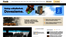 What Pravda.sk website looked like in 2023 (2 years ago)