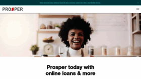 What Prosper.com website looked like in 2023 (1 year ago)