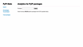 What Pypistats.org website looked like in 2023 (1 year ago)