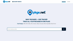 What Pkge.net website looked like in 2023 (1 year ago)