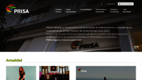 What Prisa.com website looked like in 2023 (1 year ago)