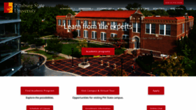 What Pittstate.edu website looked like in 2023 (1 year ago)
