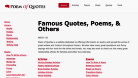 What Poemofquotes.com website looked like in 2023 (1 year ago)