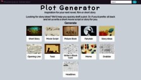What Plot-generator.org.uk website looked like in 2023 (1 year ago)