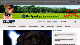 What Petfoodindustry.com website looked like in 2023 (1 year ago)