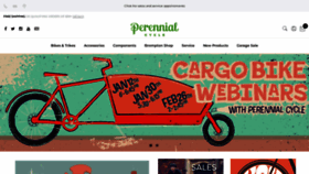 What Perennialcycle.com website looked like in 2023 (1 year ago)